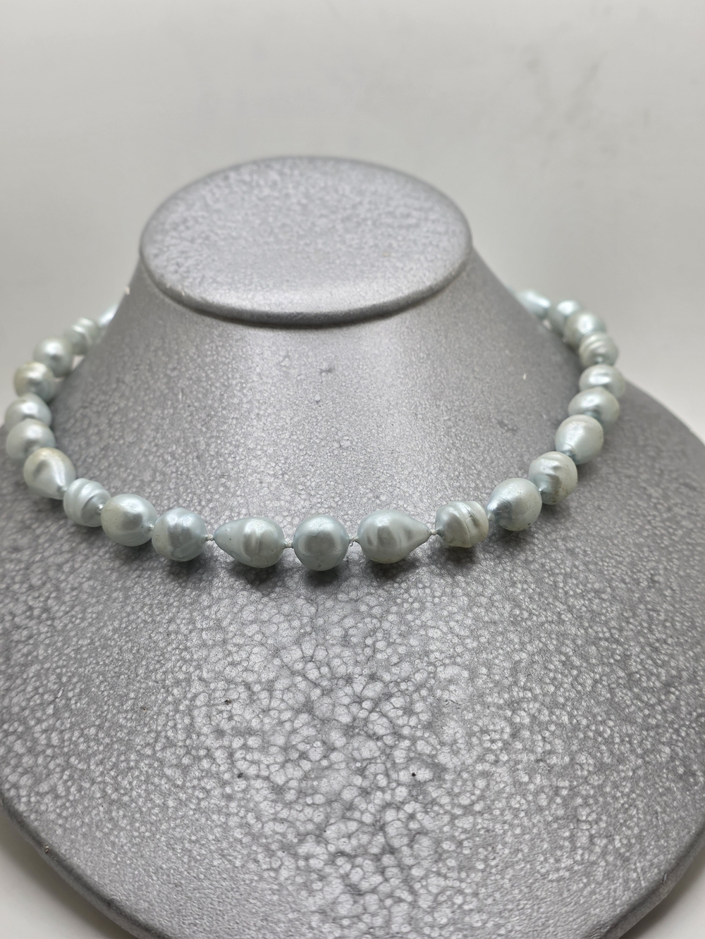 Light Blue Costume Pearl Necklace